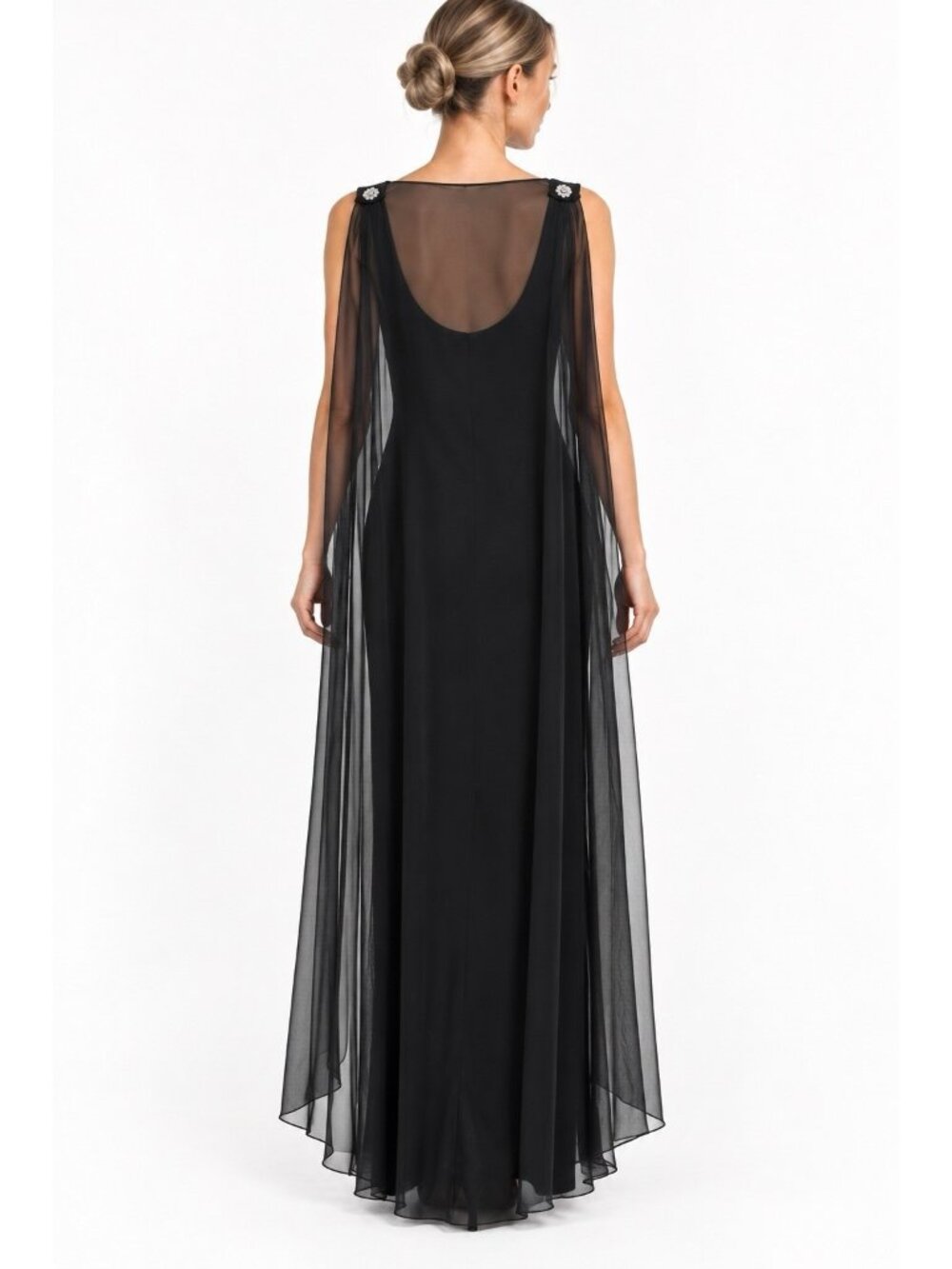vintage 90s GUNNE SAX JESSICA MCCLINTOCK black dress S XS capelet cocktail retro